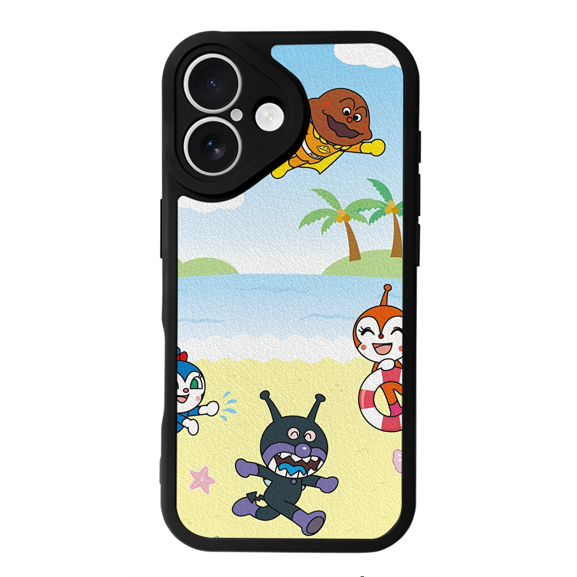（画像用） アンパンマン Anpanman 【iPhone 16シリーズ対応】シリコンスマホケース（レザー調） 材質：シリコン